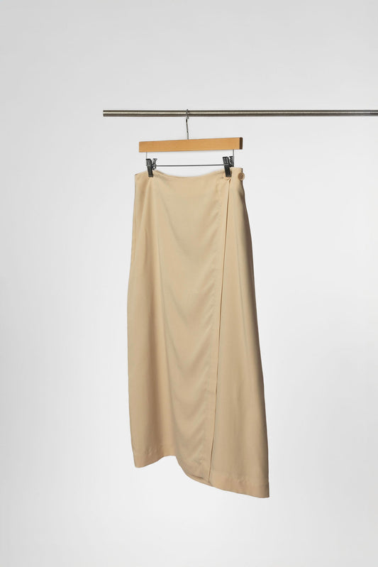 Minimalist Capsule Wardrobe for Work Cream Skirt on Hanger