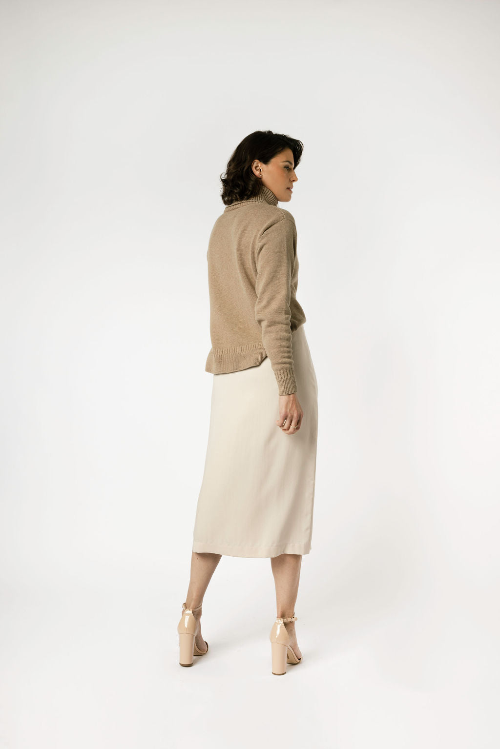 Minimalist Capsule Wardrobe for Work Cream Skirt