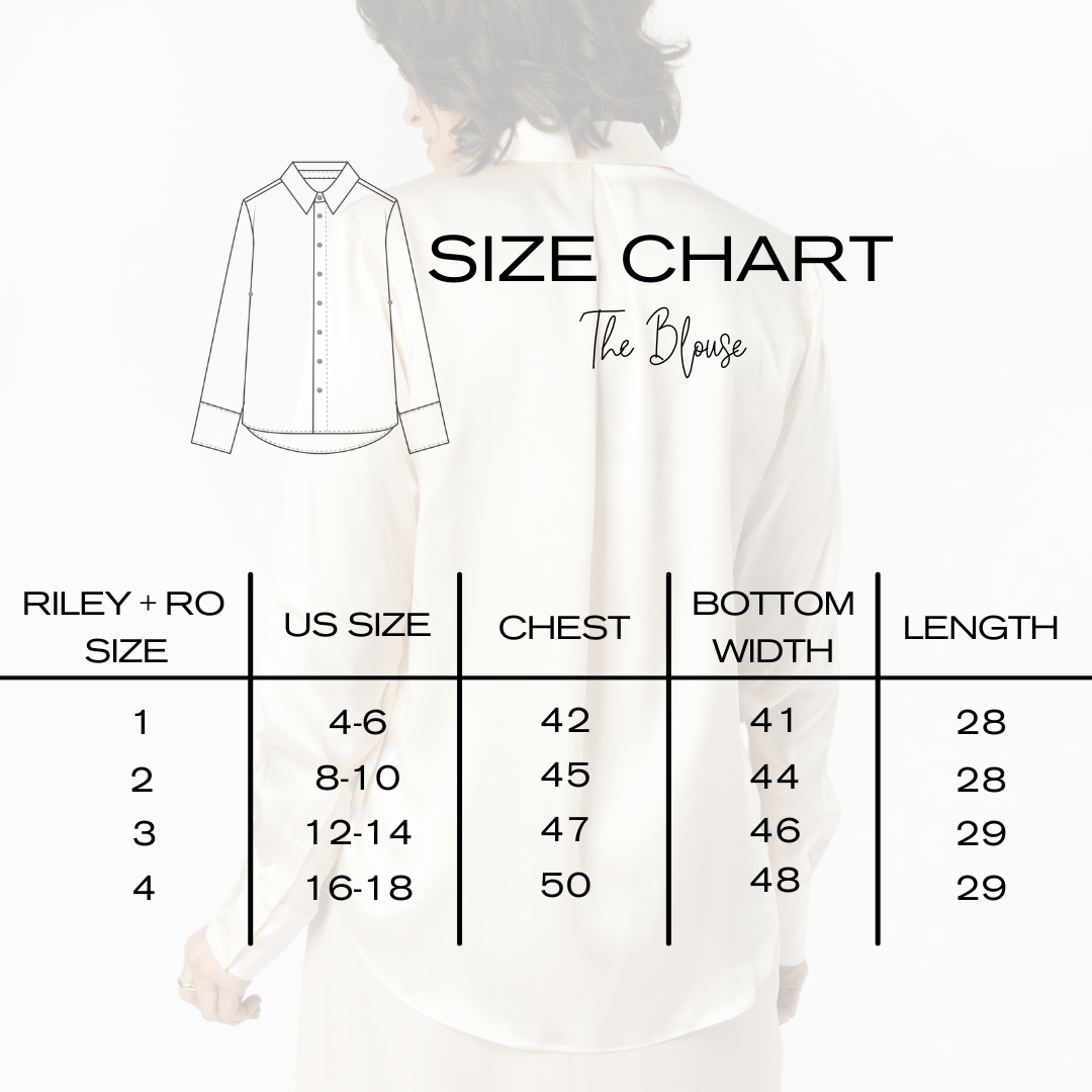 Minimalist Capsule Wardrobe Silk Cream Blouse Size Chart