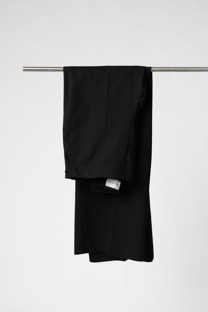 Minimalist Capsule Wardrobe High waisted, Wide Leg Trousers in Black