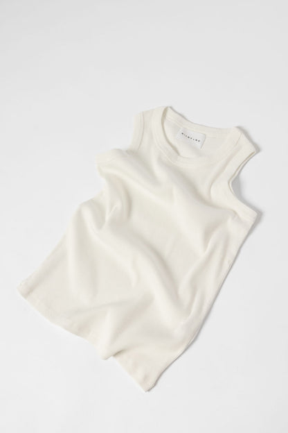 Minimalist Capsule Wardrobe 100% Organic Cotton Basic White Tank 